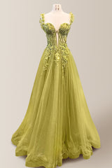 Green Tulle Prom Dress
