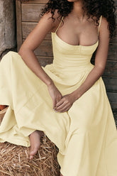 Vintage Tea Length Spaghetti Straps A-Line Graduation Party Dress