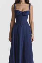 Stunning Tea Length Square Neck A-Line Graduation Party Dress with Slit