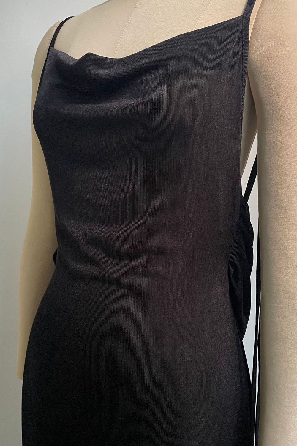 Sexy Mermaid Backless Long Party Dress with Tie Spaghetti Straps