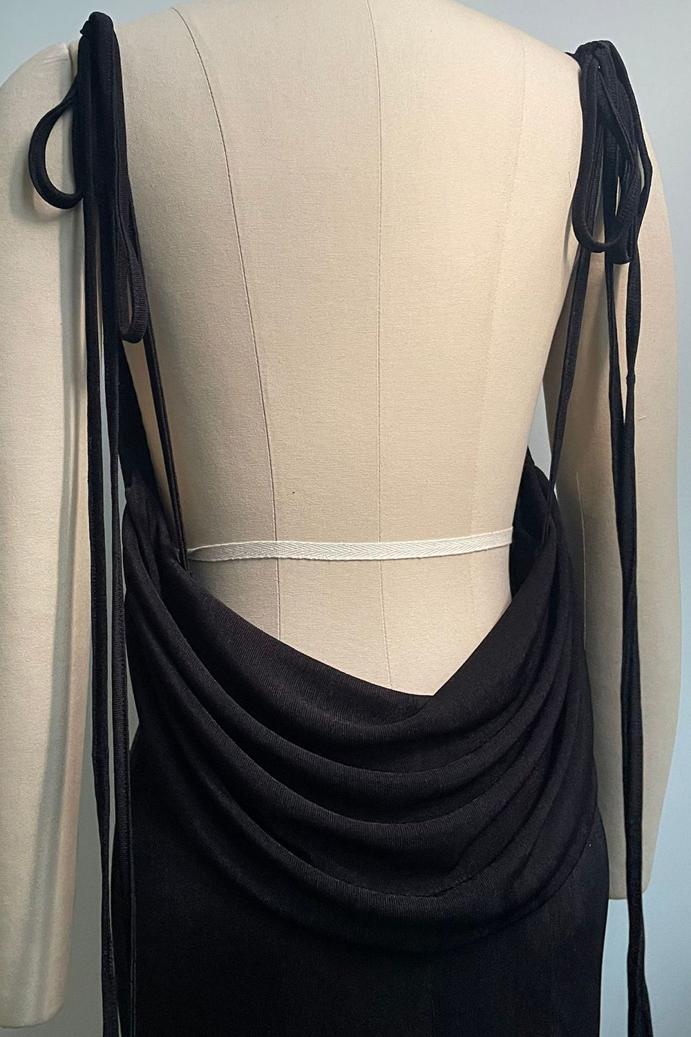 Sexy Mermaid Backless Long Party Dress with Tie Spaghetti Straps