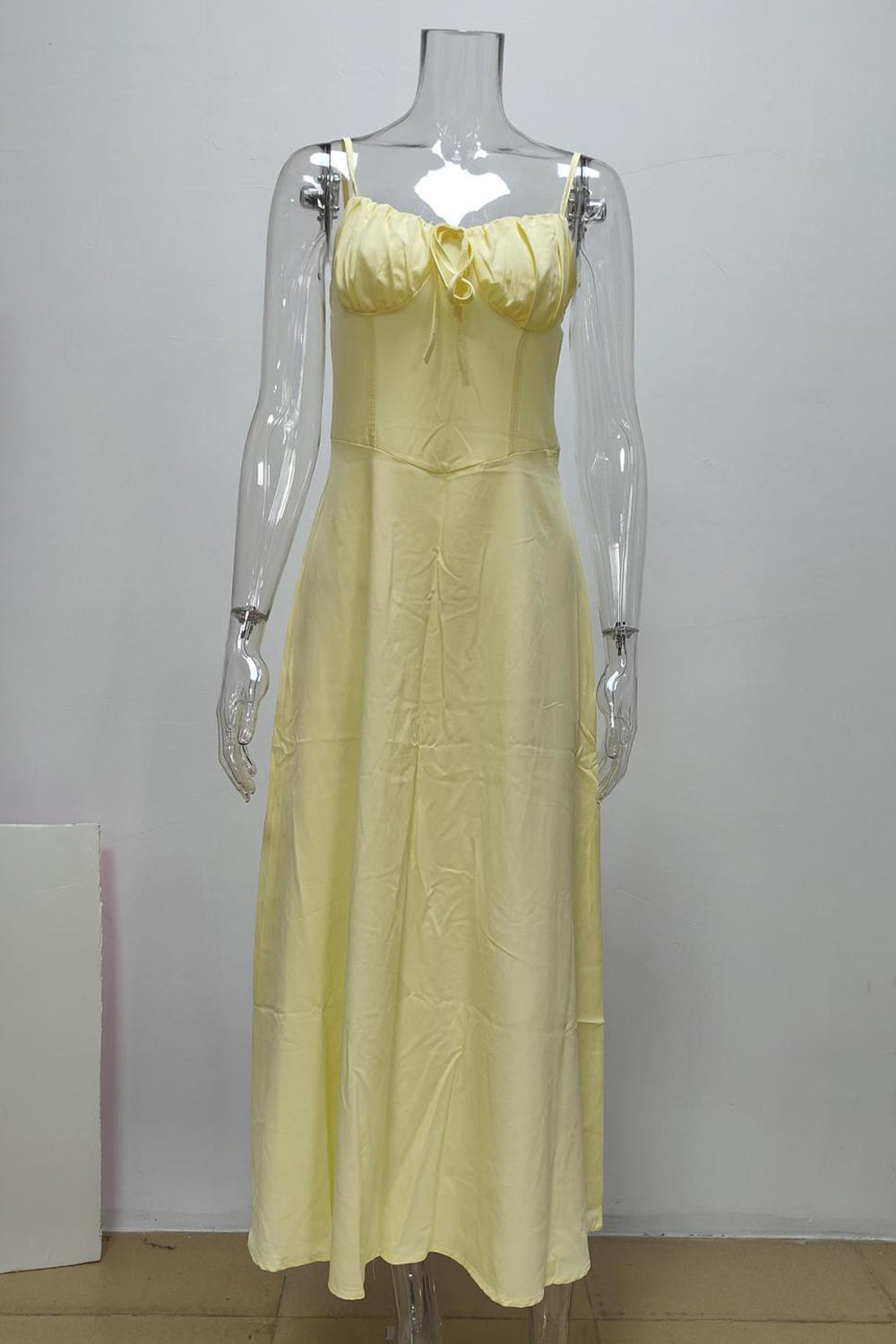 White Elegant Spaghetti Straps Zipper Back Tea Length Graduation Dress