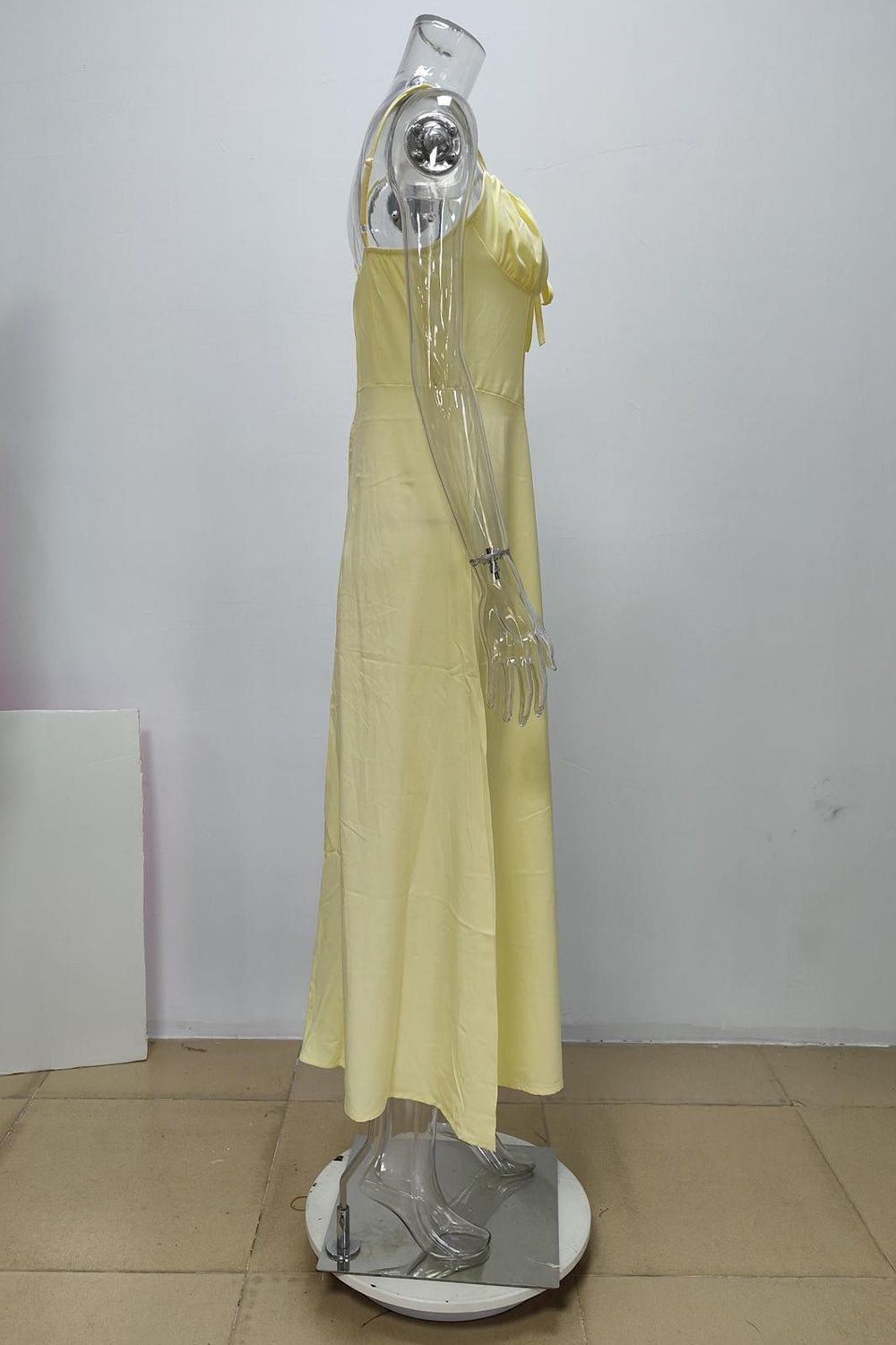 White Elegant Spaghetti Straps Zipper Back Tea Length Graduation Dress