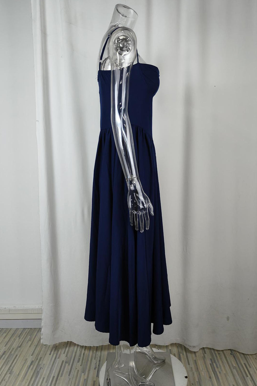 Vintage Tea Length Spaghetti Straps A-Line Graduation Party Dress