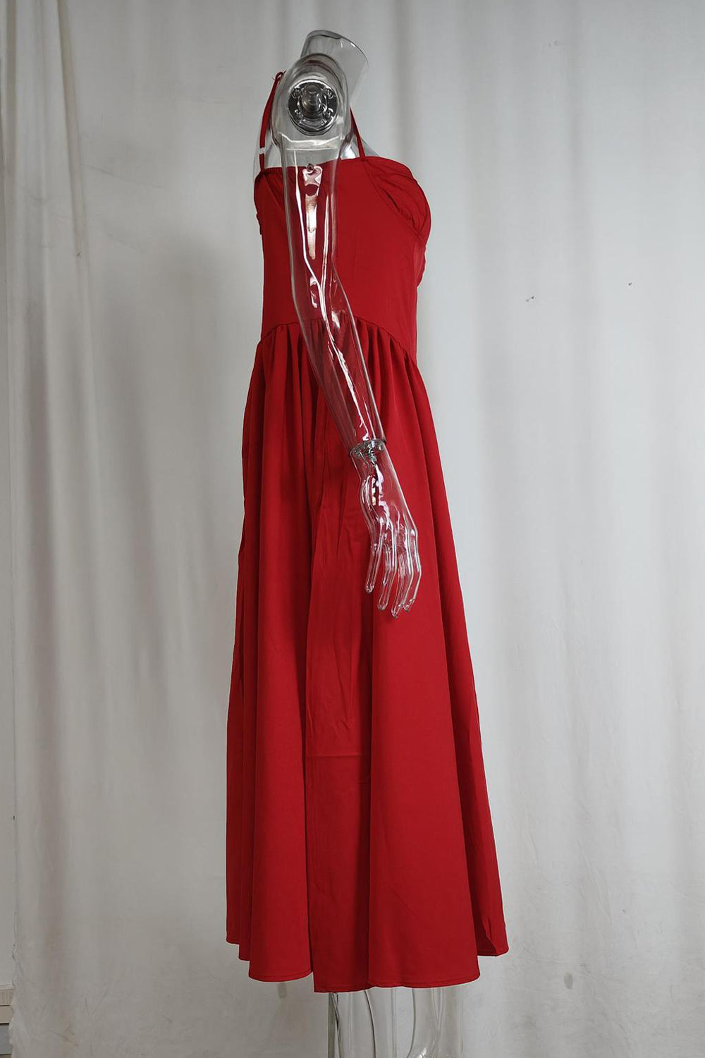 Vintage Tea Length Spaghetti Straps A-Line Graduation Party Dress