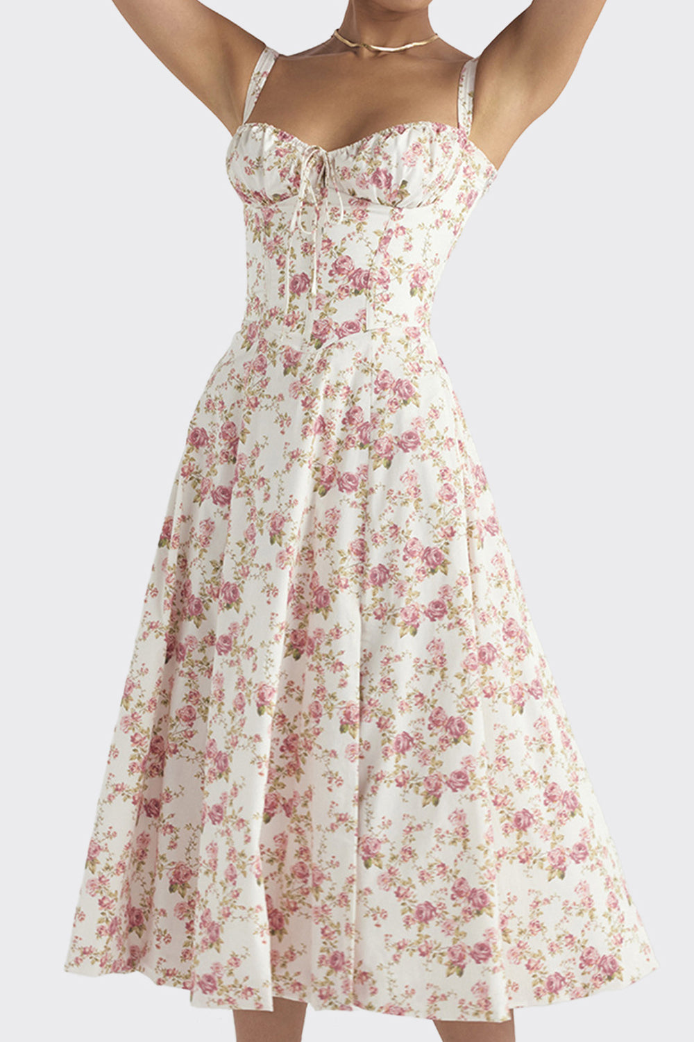 Stunning Tea Length Square Neck A-Line Graduation Party Dress with Slit