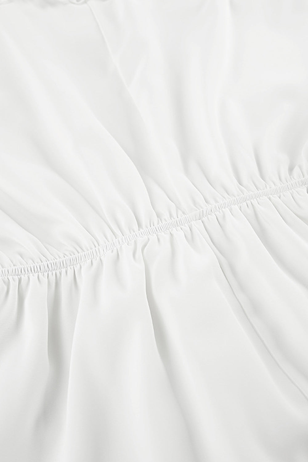 Elegant A-Line V-Neck Long Sleeves Short White Graduation Dress