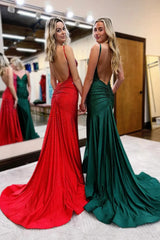 Sexy Open Back Glitter Mermaid Long Corset Beaded Prom Dress